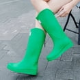 thumbnail image 2 of Botas de lluvia de moda para mujer, botas altas sencillas, zapatos exteriores antideslizantes, resistentes al desgaste e impermeables para mujer, botas largas para trabajo de cocina, marea, 2 of 6