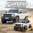 thumbnail image 2 of Ford Bronco Ride on Toy Car 2 Seater, 24V Powered Ride on Car with Remote Control, Electric Car for Kids Toddlers w/Bluetooth, 4 Wheelers Truck for Boys Girls Ages 3-8, White, 2 of 8