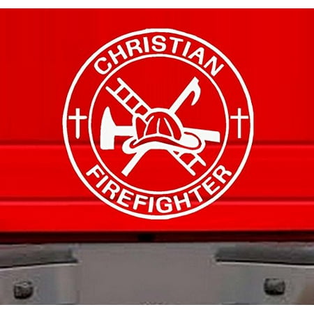 Decal ~ CHRISTIAN FIREFIGHTER ~ AUTO DECAL, WALL DECAL 5