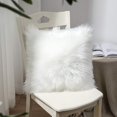 thumbnail image 1 of Decorative Cushion Covers 40 X 40 Cm White Decorative Cuddly Decorative Cushions Sheepskin Lambskin Faux Fur Long Hair Cushion Cover Imitation Fur Sof, 1 of 2
