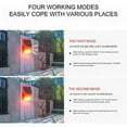 thumbnail image 5 of Luz de alarma solar, alarma de sonido, luz estroboscópica, detector de movimiento, alarma de seguridad, advertencia intermitente, IP65 a prueba de agua, cuatro modos, distancia de detección 5-8 m (2, 5 of 5