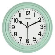 Solayman's Ultimate Silent Wall Clock with Non-Ticking Quartz Movement, Easy to Read Classic Round Wall Clock for Living Room Decor, Bedroom, Kitchen , Office, Classroom- Mint Wall Clock