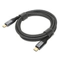 thumbnail image 1 of Cable USB C a USB C de 4,9 pies, nailon macho a macho PD240W PD3.1, chip E Mark, cable de carga tipo C para computadora portátil, teléfono, tableta, 1 of 12