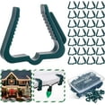 thumbnail image 2 of PYYAN-120 Pcs Christmas Light Clips with Clear Plastic Case Box Outdoor 1 5/8 Inch Gutter Fascia Boards Clips Hanger Plastic String Light Hooks for Outside Roof Gutter Fence Eave (Green), 2 of 4