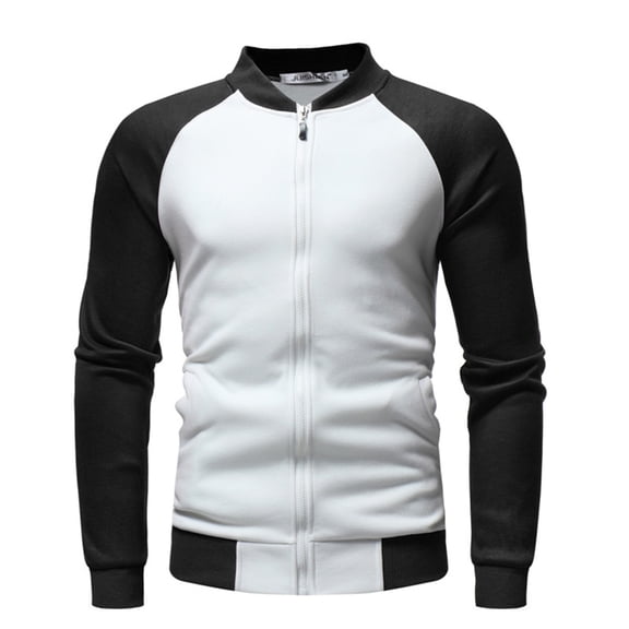 Vedolay Mens Jackets Long Sleeve Jacket Solid Sweatshirt Drawstring Jacket Black,2XL