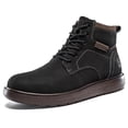 thumbnail image 4 of Flyland Men Chukka Boots Hand-Stitching Casual Leather Sneakers Shoes Lace Up Men's Ankle Boot, 4 of 7