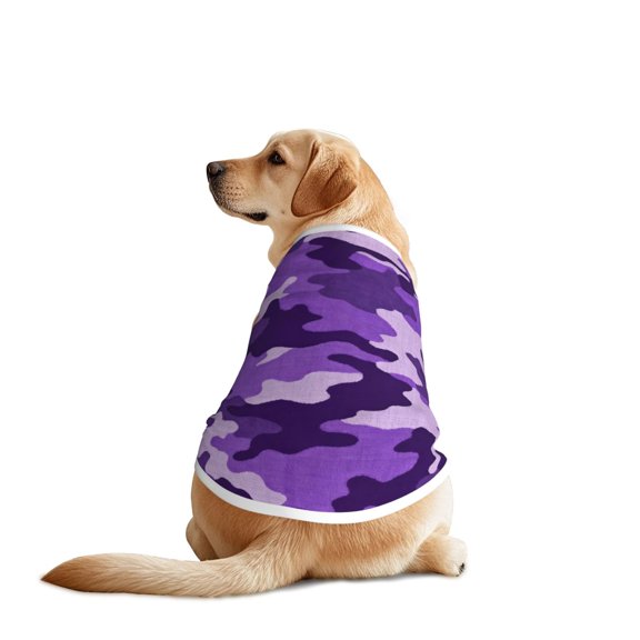 Dog Cooling Shirt Purple Camouflage Breathable Dog Shirt for Large Dogs, Sun Protection Dogs Vest Tank Top Sleeveless Pet Clothes XX-Large