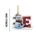 thumbnail image 3 of Personalized Christmas Letter Ornaments 2025 - 3.1in Clear Acrylic Snowman Pendant,Personalized Christmas Tree Baubles with Gold Cord,Perfect for Tree/Window/Wall‌, 3 of 6