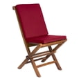 thumbnail image 3 of All Things Cedar TE90-22-R Teak Extension Patio Table & Folding Chair Set with Cushions, Red, 3 of 5