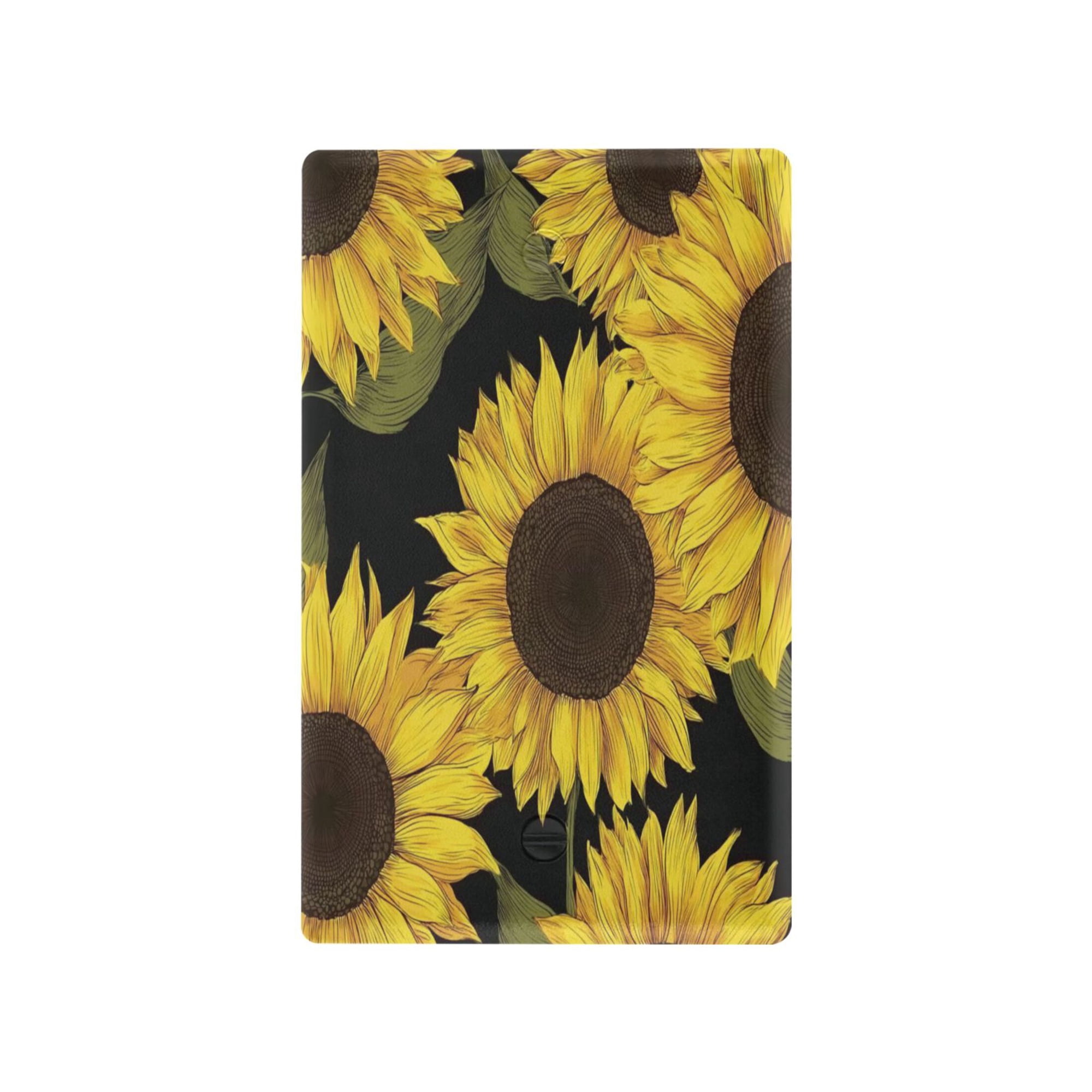 IAUYY Retardant PC Material Unused Outlet Cover Switch Plate Covers Easy DIY Installation with Screws Light Switch Cover Plate Oil Painting Sunflowers