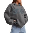 thumbnail image 1 of WEAIXIMIUNG Oversized Sweatshirt for Women Plus Size with Pockets Women Solid Basic Letter Loose Hoodie Sweatshirt Long Sleeve Pocket Drop Shoulder Pullovers Top, 1 of 5