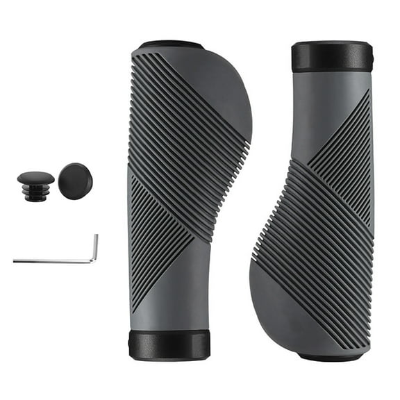 Ergonomic Bike Handlebars Grip Nonslip Shock Absorption with Nylons Lock Rings Universals for Mountain Bicycles