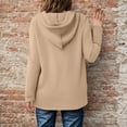 thumbnail image 4 of Kaprioy Womens Fashion Hoodies Pullover Casual V Neck Sweatshirts Waffle Long Sleeve Comfy Hoody Button Tops Beige, M, 4 of 7