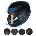 GLX GX11 Full Face Motorcycle Helmet, Lightweight, DOT Approved, Extra Tinted Visor, Matte Black