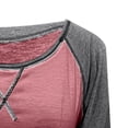 thumbnail image 5 of Pompotops Blouse Décontractée Unie à Manches Longues Col Rond pour Femmes, 5 of 5