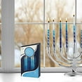 thumbnail image 4 of Premium Drip less Hand Made Decorated Hanukkah Candles Set of 45 Blue Shades Spiral Menorah Candles with Prayer Card and DIY Dreidel, Enough for Eight Nights of Chanukah, 4 of 4
