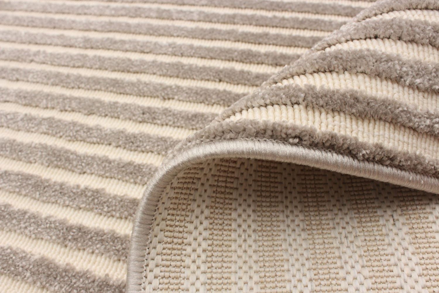 ECARPET Modern Area Rug for Dining Room, Living Room, Bedroom or Den Trona Taupe