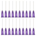 thumbnail image 1 of 21 agujas de dispensación, 52 piezas de 1 pulgada, agujas de dispensación de punta roma con bloqueo Luer para rellenar tintas líquidas, adhesivos, aceites, morado, 1 of 7