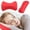 red, variant on BEGHT Microbead Neck Pillow 15" x 8" Bone Pillow Microbead Bolster Cushion Suitable for Travel Plane Car Sofa Bed,Neck & Back Support Sleeping Home Sofa Bed Travel Pillow