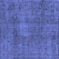 thumbnail image 1 of Ahgly Company Indoor Square Oriental Blue Industrial Area Rugs, 3' Square, 1 of 4