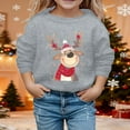 thumbnail image 2 of Wdgfv Chandails en Molleton de Noël pour Filles, Chandail à Manches Longues, Col Rond, Décontracté, Doux, Confortable, Gris, 8-9 Ans, 2 of 4