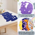 thumbnail image 6 of Easter placemats, felted egg and bunny tablecloths, spring party table decorations, heat-insulating placemats, Home Decor,1 PC,Dark Bule., 6 of 7