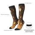 thumbnail image 4 of Logiee Gold butterfly glitter Print Gift Stocking Stuffers,Adult Stockings,Novelty Socks,Funny Socks Birthday Running Walking Sleeping, 4 of 6