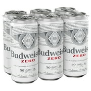 Budweiser Zero Non-Alcoholic Beer, 6 pack, 16 fl oz Cans 0.0% ABV