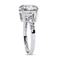 thumbnail image 4 of AFFY Solitaire Engagement Ring | Center 10MM Cushion Cut Lab Created Moissanite Promise Rings For Women In 14K Solid White Gold Jewelry Gift for Her | Ring Size-9, 4 of 5