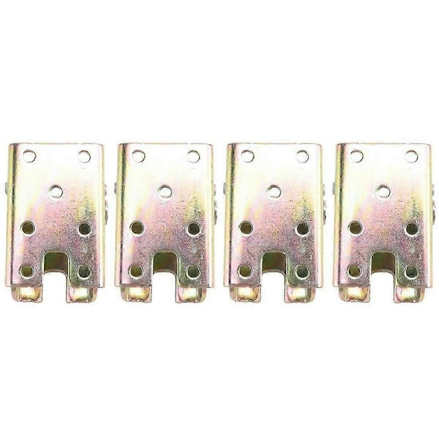 4Pcs Legs Bed Support Brackets Foldable Furniture Leg Feet Lock 2.4 inch Height with Springs