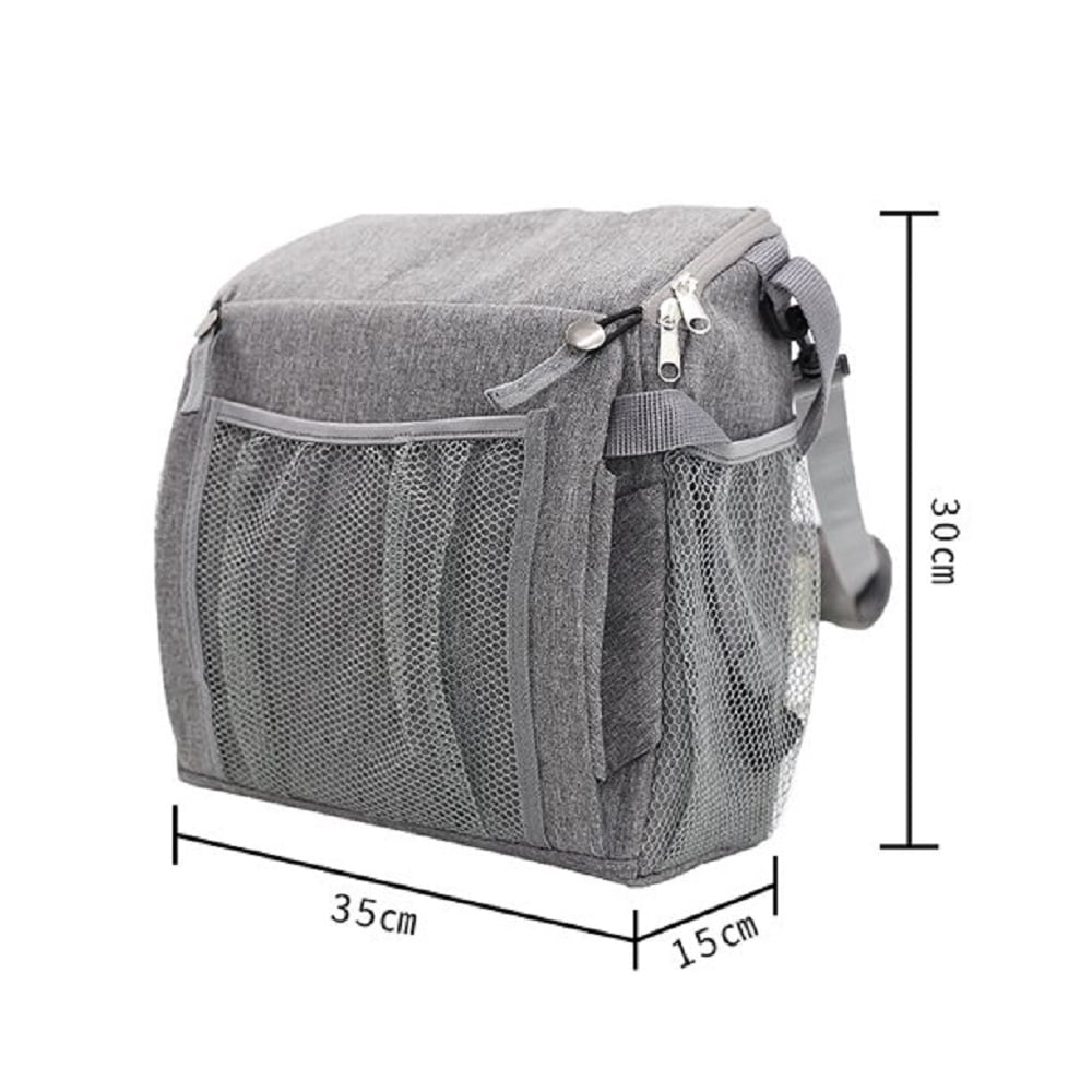 Joybi Gray Multi-Use 3-in-1 Portable Travel Booster Seat and Bag, Travel Diaper Bag