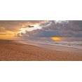 thumbnail image 2 of Frank, Assaf 14x9 Gold Ornate Wood Framed with Double Matting Museum Art Print Titled - Beach at sunset, Palmachim, Israel, 2 of 4