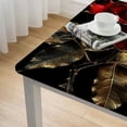 thumbnail image 5 of WYYP Rose Leaves Gothic Art Square Tablecloth with Elastic Edge 100% Polyester Fiber 40*40, 5 of 8