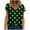 Green, variant on Women's Fashion Casual Loose Blouse, Polka Dot Print V-Neck Short Sleeve T-Shirt, Stylish Printed Tee for Women, Comfortable V-Neck Casual Top, Trendy Summer Blouse for Daily Wear