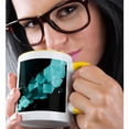 thumbnail image 2 of 3dRose, Turquoise Cubes Abstract, 15oz Two-Tone Yellow Mug, 2 of 7