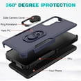 thumbnail image 3 of Samsung Galaxy S21+ 5G Case: Dual Layer Shockproof Magnetic Kickstand Cell Phone Cover Protective with Rugged Ring Holder & (2 Pack) Screen Protector Film,Galaxy S21 Plus 6.7 inch Blue, 3 of 14