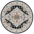 thumbnail image 2 of Safavieh Heritage York Oriental Wool Area Rug, Gray/Navy, 8' x 8' Round, 2 of 11