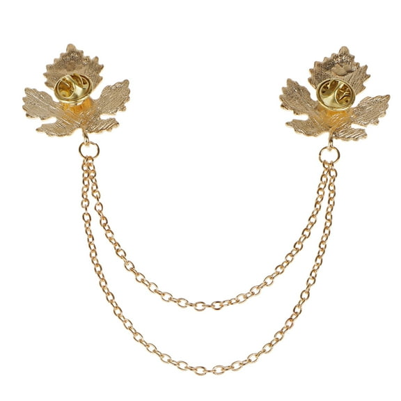 Classic Blouse Shirt Collar Neck Tip Chain Brooch Lapel Pin for Coat
