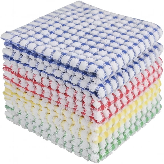 ACDANC Dish Cloths for Kitchen Washing Dishes,Super Absorbent Dish Rags,Cotton Terry Cleaning Cloths Pack of 8,12x12"es