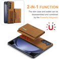 thumbnail image 2 of SaniMore Case for Samsung Galaxy Z Fold 5 7.6" 2023, Retro PU Leather Case Soft TPU Inner Detachable Magnetic Folding Card Pocket Flip Kickstand Anti-drop Shockproof Protectiive Cover, Brown, 2 of 11