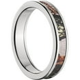 thumbnail image 3 of 4mm Half-Round Titanium Ring with a Mossy Oak Pink Break Up Camo Inlay, 3 of 3