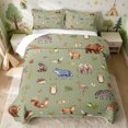 thumbnail image 2 of Erosebridal Bear Bed Spread Queen for Boys Girls, Forest Animals Queen Coverlet Set, 3-Piece 1 Quilt and 2 Pillowcases, 2 of 7