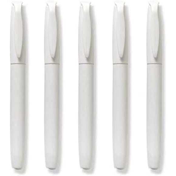 Yeater Dry Erase Markers, Easy to Scrub, White, 5 Count