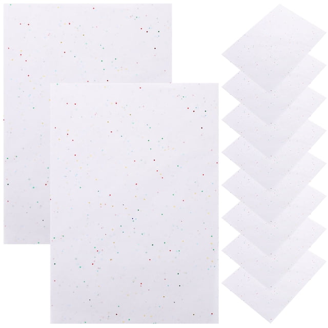 FONDOTIN 100Pcs White Glitter Tissue Paper for and Sparkly Wrapping 11.8X8.3In