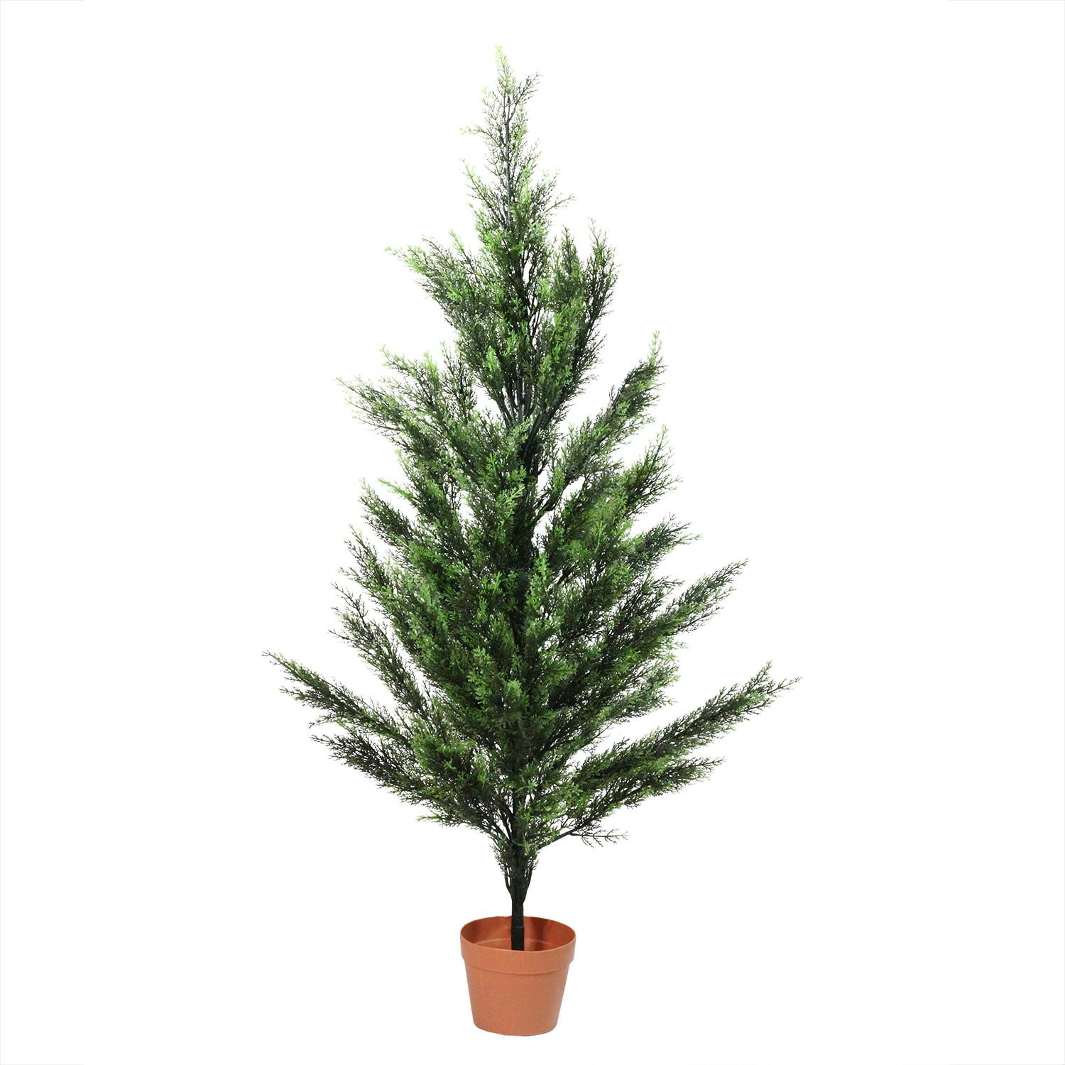 4.5' Potted TwoTone Artificial Cypress Tree