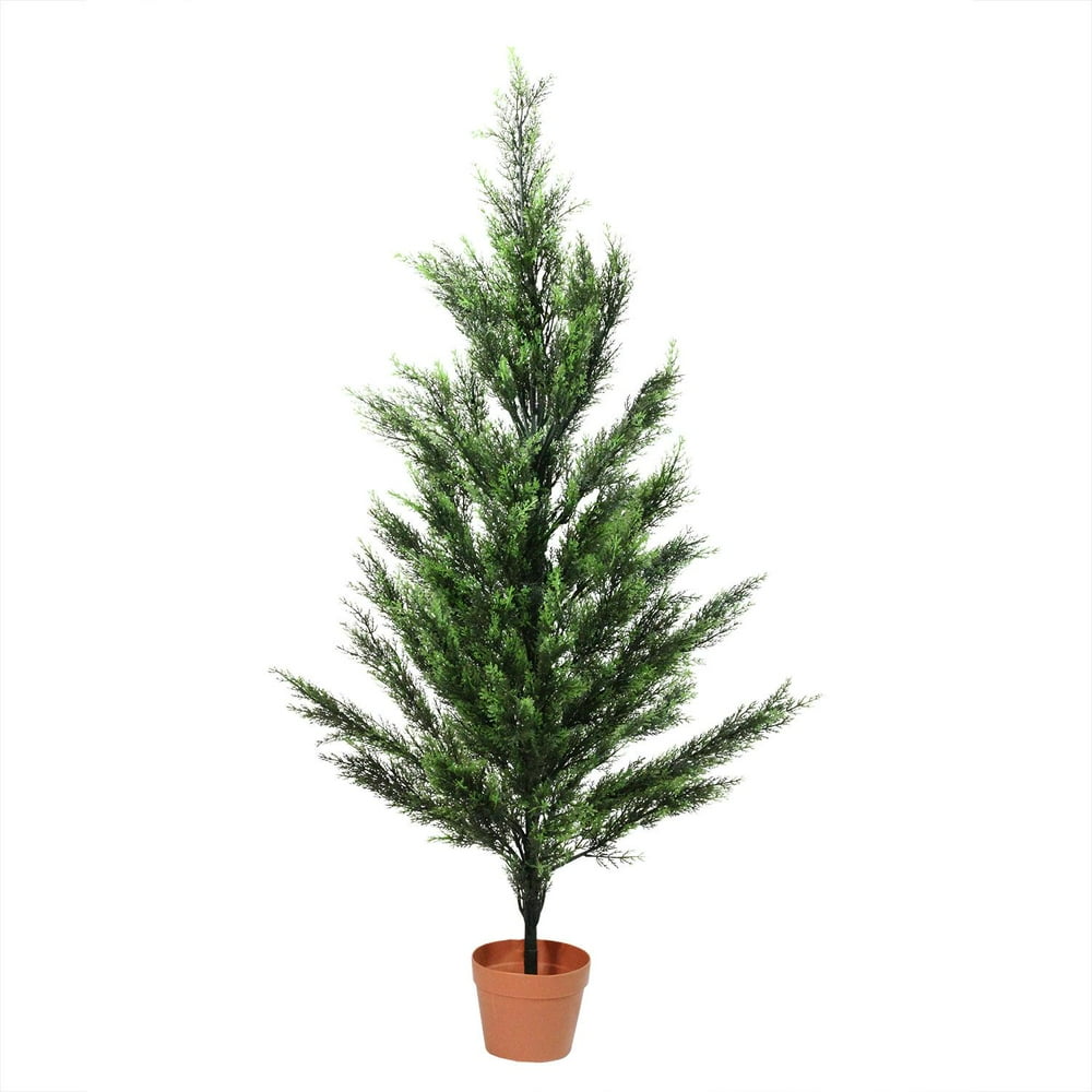 4.5' Potted TwoTone Artificial Cypress Tree