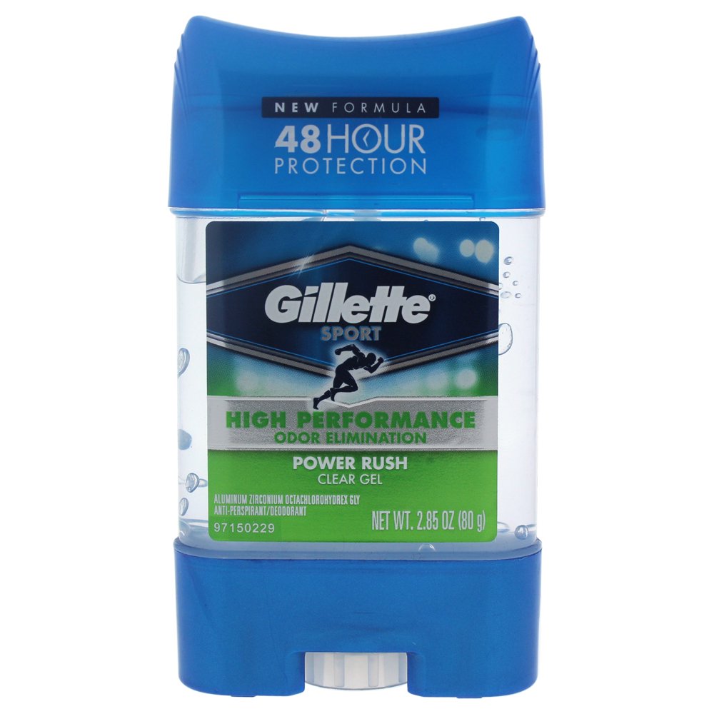 Gillette 3X AntiPerspirant Deodorant Clear Gel Power Rush 3 oz