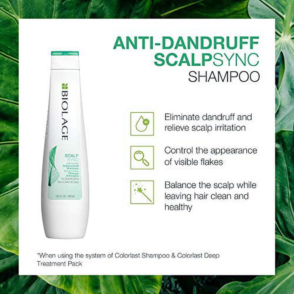 BIOLAGE Scalpsync Anti-Dandruff Shampoo | Targets Dandruff, Controls The Appearance of Flakes & Relieves Scalp Irritation | Paraben-Free | For Dandruff Control |13.5 Fl. Oz.