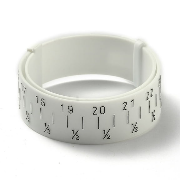Plastic Wrist Sizer Gauge Sizer Jewelry Bracelet Bangle Wrist Size Measure Tool White 27.2x1.6cm