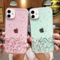 thumbnail image 2 of Funda de teléfono de lujo transparente con purpurina para iPhone, carcasa trasera suave con lentejuelas brillantes para iPhone 14, 13, 12, 11 Pro Max, X, XR, XS Max, 7, 8, 6 Plus Fivean unisex, 2 of 2